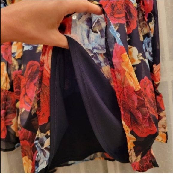 Show Me Your Mumu Long Sleeve Shirt Floral Flowy Size Small NWT - Picture 8 of 10